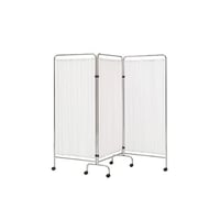 Paravent clinique à trois sections : en émail époxy avec roulettes (178 x 75 cm)